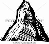 Matterhorn Clipart Designlooter sketch template