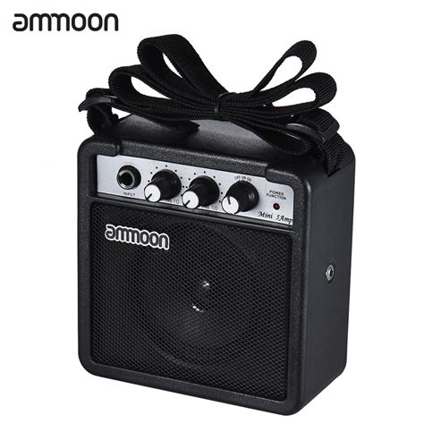 ammoon mini  watt  battery powered amp amplifier speaker  acoustic electric guitar