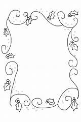 Christmas Border Frame Clipart Borders Coloring Holly Drawing Desert Santa Pages Marcos Printable Cre8tive Hands Cliparts Line Heavenly Clip Claus sketch template