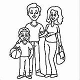 Coloring Dad Father Mother Mom Drawing Family Daughter Son Clipart Kids Pages Child Baby Cartoon Clipartmag Guy Drawings Print Collection sketch template