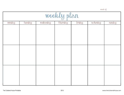 day week calendar printable template calendar printable  day
