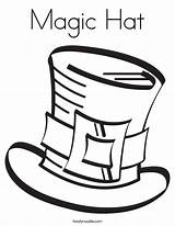 Hat Magic Coloring Built California Usa sketch template
