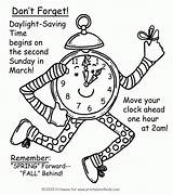 Daylight Savings Spring Time Coloring Reminder Forward Ahead Saving Kids Pages Activities Puzzles Word Search Printables Light Back Fall Printables4kids sketch template