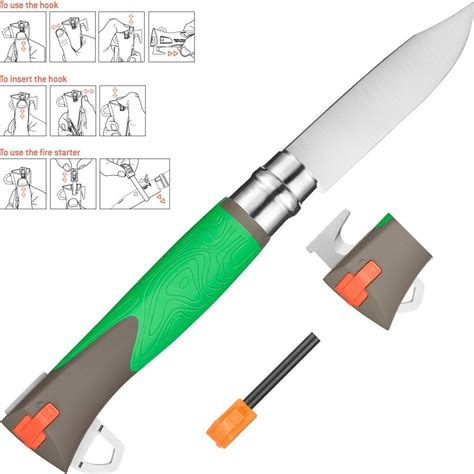 opinel   explore knife green  sportique