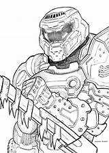 Doom Slayer Game Eternal Doomguy Drawings Sketch Sketches Twitter Artstation Wallpaper Fanart Choose Board sketch template