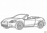Coloring Pages Mitsubishi Eclipse Spyder Gt Color Supercoloring Drawing Dot sketch template
