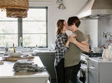 intimate kitchen engagement session wedding ideas