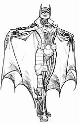 Batgirl Coloring Pages Costume Amazing sketch template