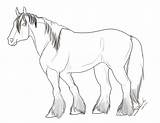 Horse Shire Coloring Pages Clydesdale Drawing Horses Line Reference Getdrawings Visit Getcolorings Choose Board Color sketch template
