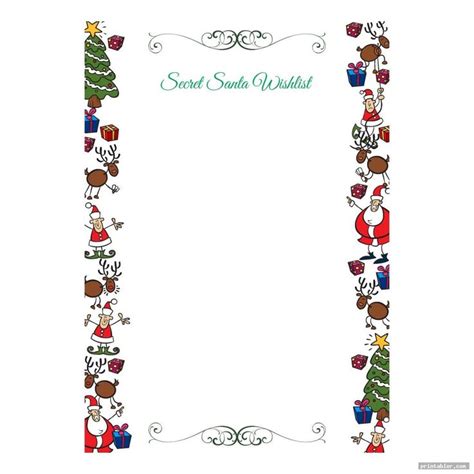 funny secret santa template wishlist printable printablercom santa