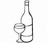 Wine Vinho Colorir Dibujo Bouteille Copa Desenhos Acolore Copas Vins Eau Bebidas Innamorata Stampare W12 sketch template