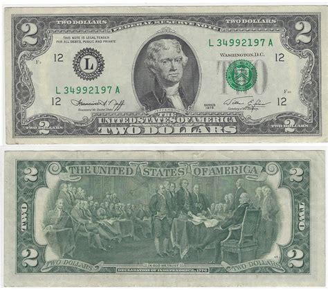 jefferson  dollar bill  series  slightly circulated  etsy