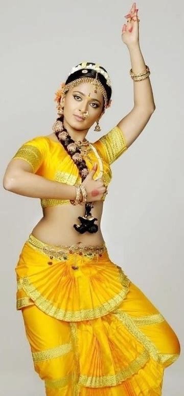 Anushka Stills In Yellow Saree Tollywood Stars