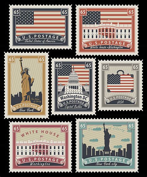 Best Postage Stamp Illustrations Royalty Free Vector