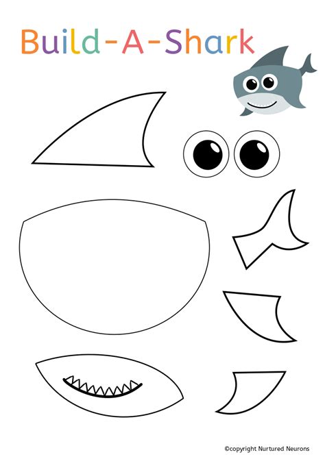 printable baby shark template  printable pinkfong baby shark