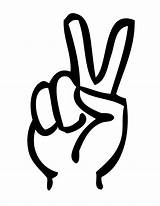 Fingers Peace Finger Sign Clipart Two Coloring Printable Zeichen Cliparts Flag Symbol Pages Clip Colouring Transparent Thumb Clipartbest Library Gif sketch template