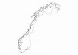 Norway Map Blank Outline sketch template