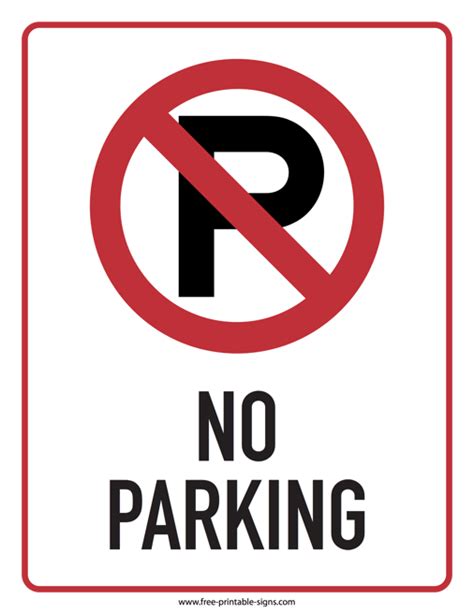 printable  parking sign  printable signs