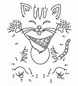 Dots Animal Connect Clipart Coloring Dot Pages Cat Cute Little Color Library Fun Chat sketch template