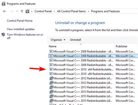 fix microsoft visual c runtime error in windows 10