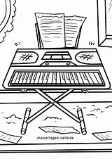 Synthesizer Malvorlage Musikinstrumente Musik Malvorlagen Ausmalbild Ausmalbilder sketch template