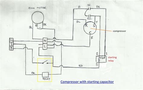 refrigerator compressor wiring diagram