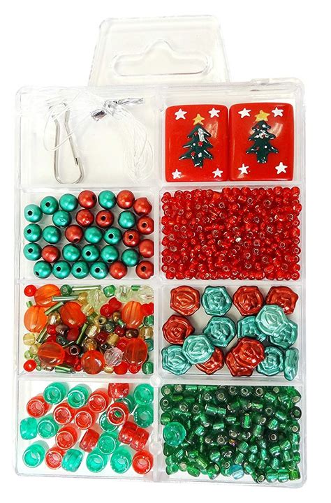 christmas bead kit craft kits diy craft supplies  kids etsy