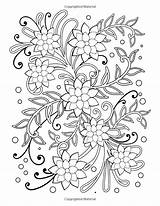 Coloring Vine Pages Patterns Easy Designs Simple Adult Flower Stress Book Wisteria Floral Printable Flowers Mandala Kids Template Embroidery Books sketch template
