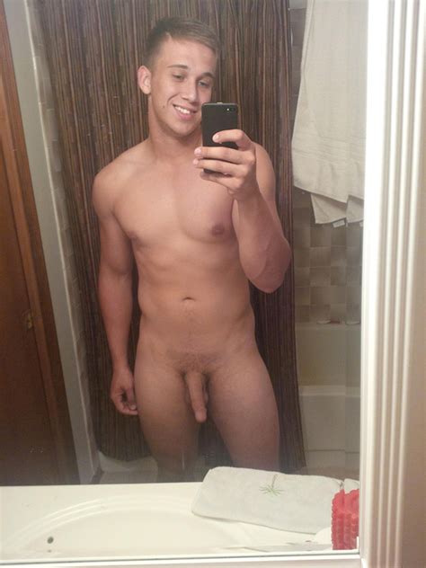 penis show off with a handsome smile men showing cock