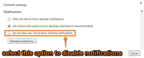 disable website desktop notifications  google chrome