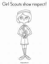 Coloring Respect Girl Scouts Show Scout Print Ll Twistynoodle sketch template