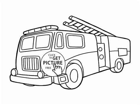 fire engine coloring page  kids transportation coloring pages