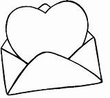 Clipart Envelope Valentine Valentines Cliparts Coloring Library sketch template