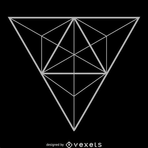 triangle sacred geometry design vector