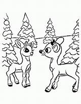 Coloring Pages Rudolf Rudolph Reindeer Santa Nosed Red Popular sketch template