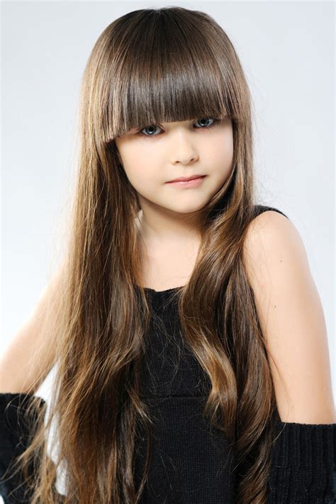 girl  beautiful long hair stock photo