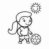 Ball Soccer Coloring Pages Playing Sun Kids Momjunction Little Girl Popular Printables sketch template