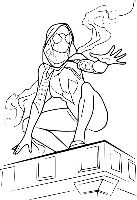 coloriage spider gwen  imprimer