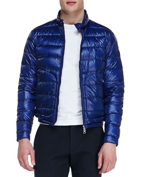 moncler acorus lightweight puffer jacket blue  blue  men lyst