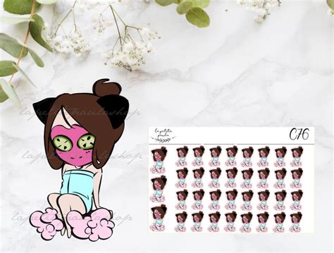 relax  time spa   chibi girl  doodle  kawaii  etsy