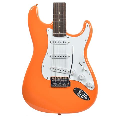 squier affinity stratocaster competition orange  gearmusic