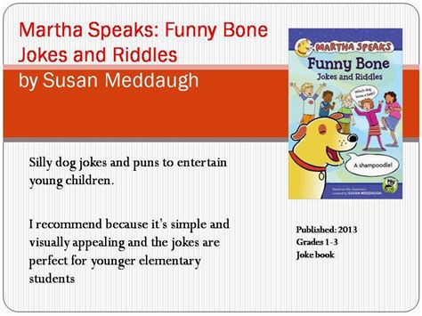 martha speaks funny bone jokes and riddles by susan meddaugh