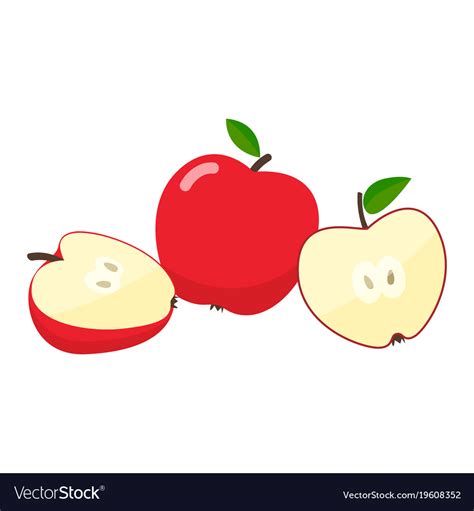 apples cartoon royalty  vector image vectorstock