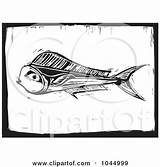 Mahi Woodcut Styled Fish Illustration Royalty Clipart Rf Xunantunich Regarding Notes sketch template