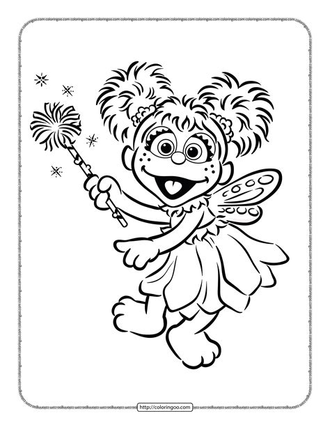 sesame street abby cadabby coloring pages printable coloring pages