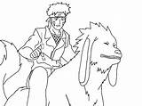 Kiba Pages Coloring Template Naruto sketch template