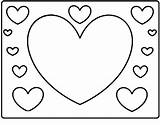 Coloring Hearts Valentines Valentine sketch template