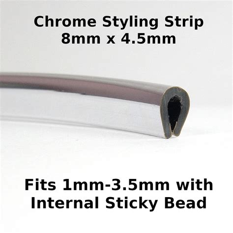 chrome edge trim mm  mm  edge trims webstore