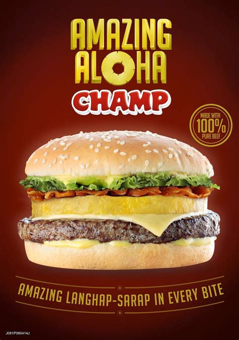 jollibee amazing aloha champ    php  limited time offer nationwide