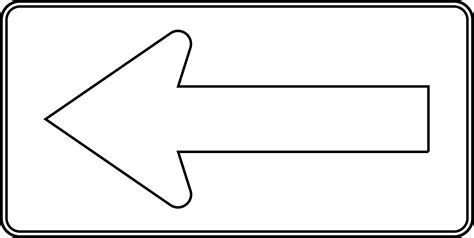 direction large arrow outline clipart